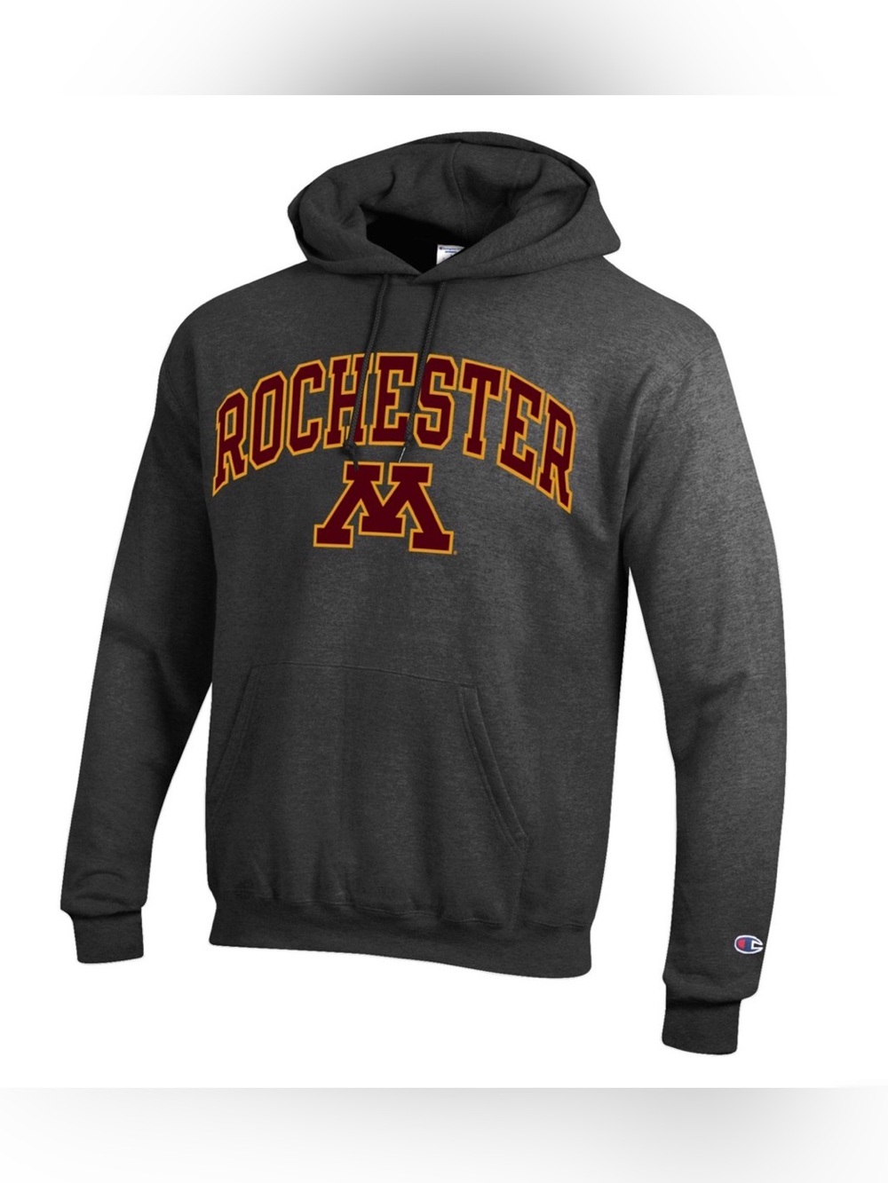 Champion University of Minnesota Rochester (UMR) arched twill hoodie. Size L